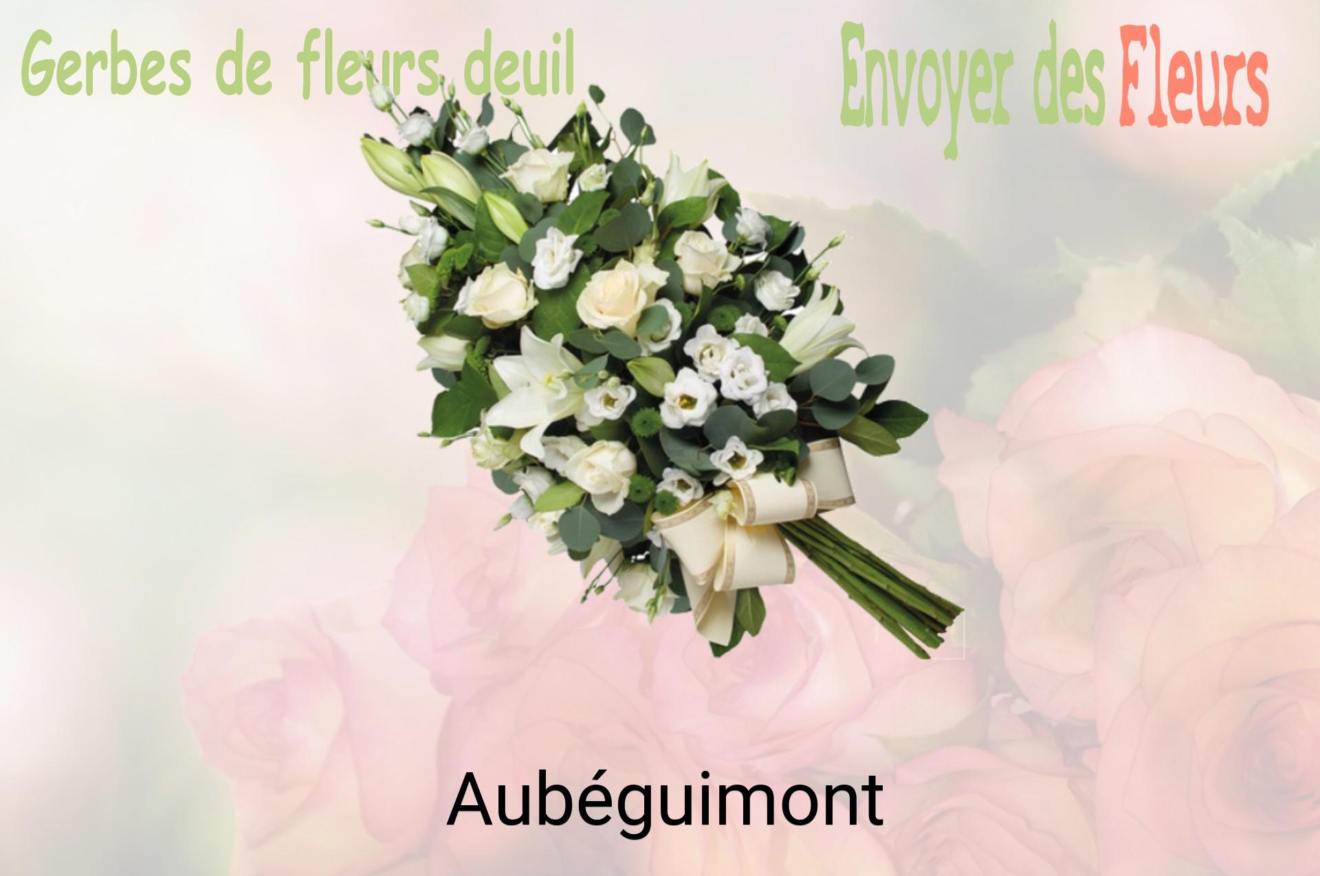 Gerbe de fleurs de deuil livrée à Aubéguimont